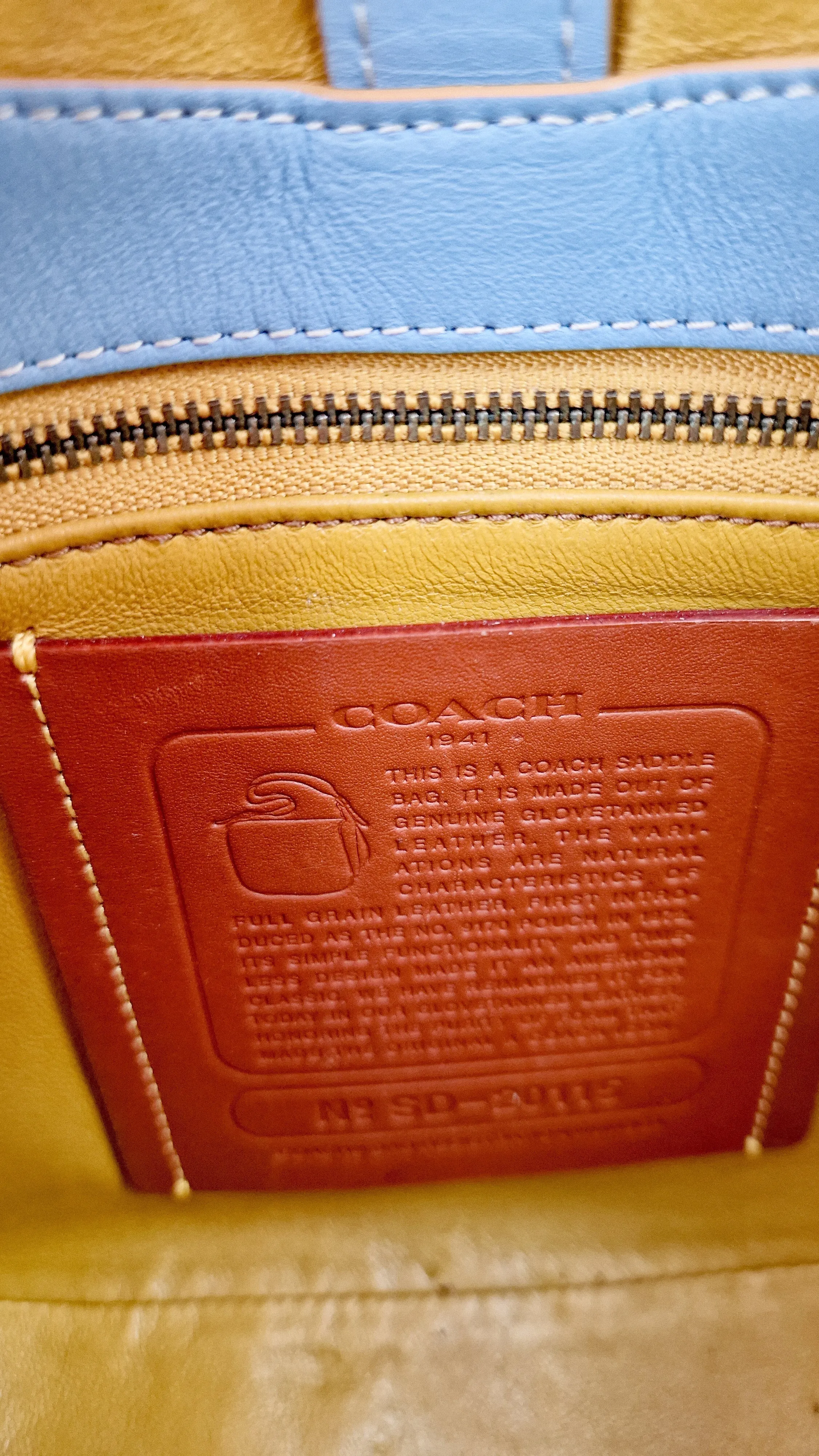 Coach 1941 Saddle 23 Bag in Cornflower Blue Smooth Leather Crossbody Shoulder Bag - Coach 55036