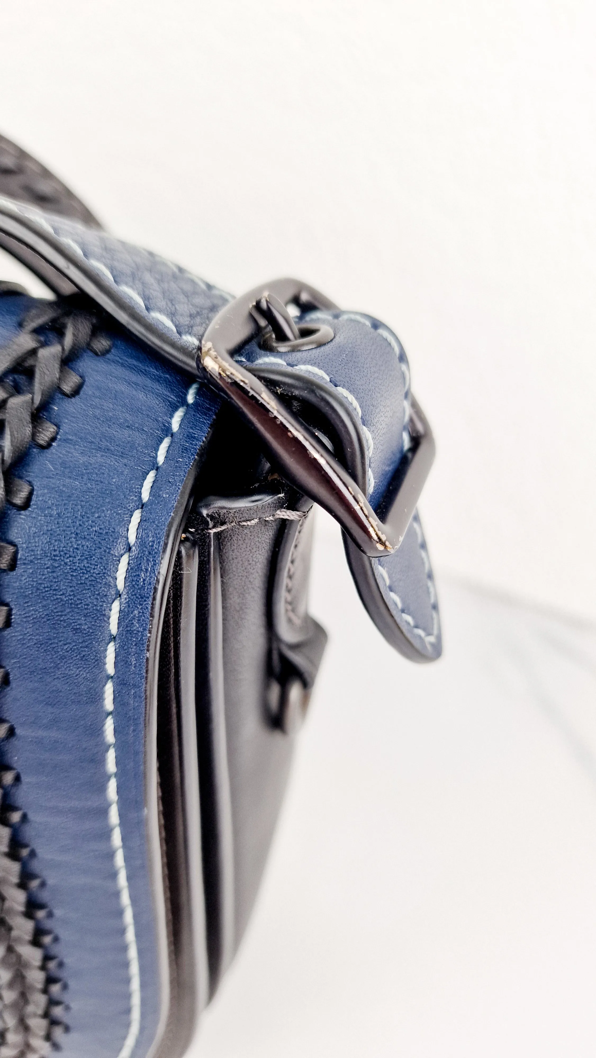 Coach 1941 Saddle 23 in Prussian Blue With Whiplash Black Detail - Crossbody Bag - Coach 58124
