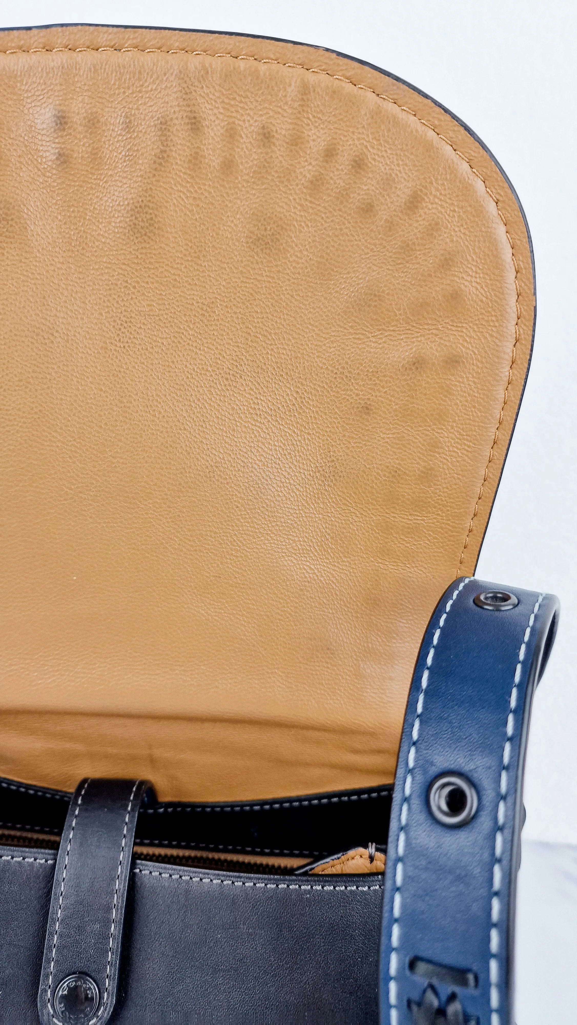 Coach 1941 Saddle 23 in Prussian Blue With Whiplash Black Detail - Crossbody Bag - Coach 58124