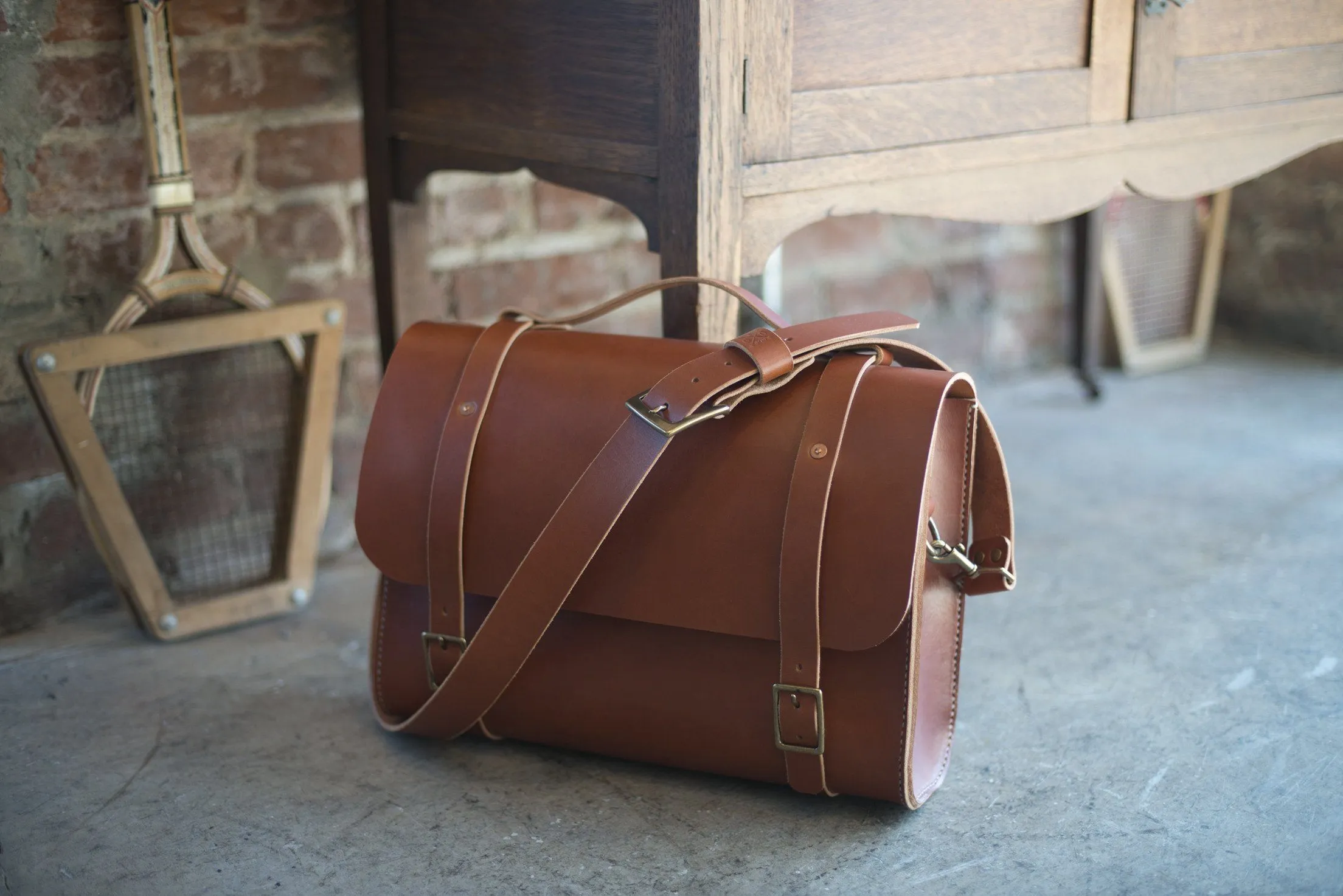COOPER SATCHEL LEATHER SATCHEL BRIEFCASE