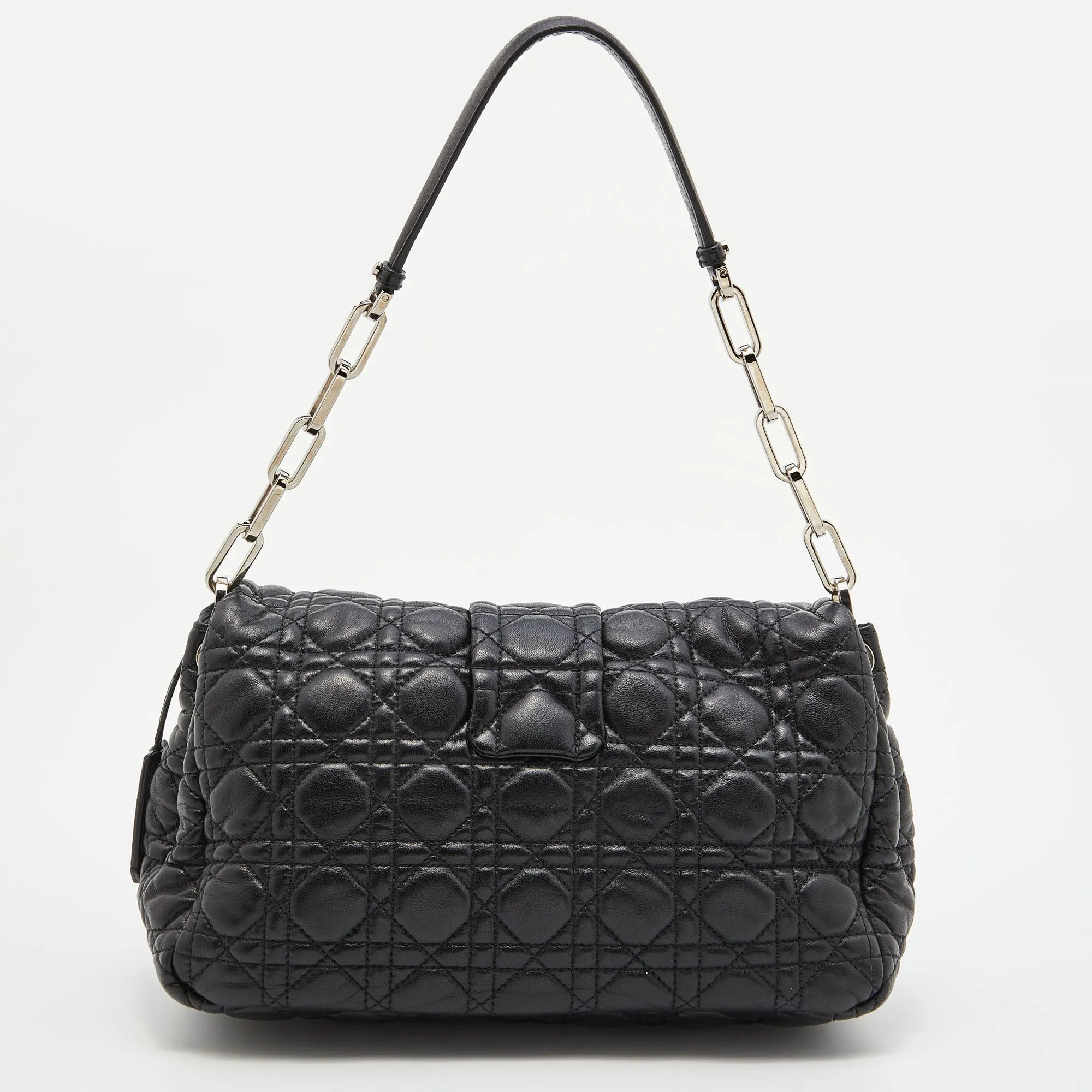 DIOR Black Cannage Leather Miss  Flap Bag
