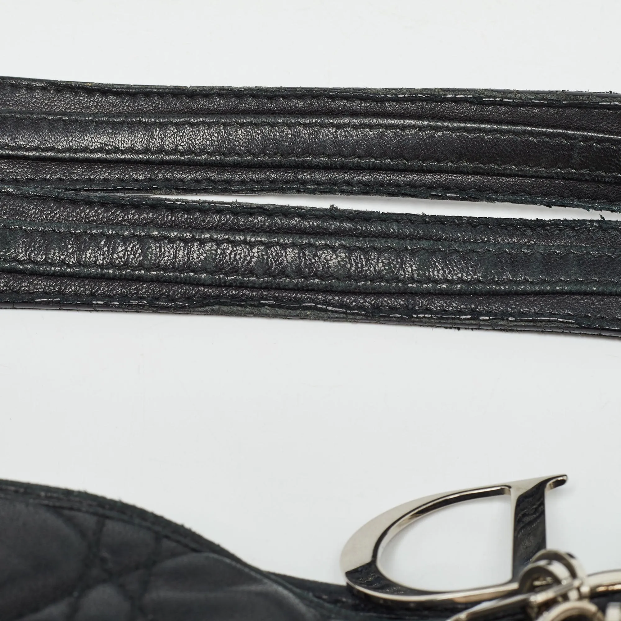 DIOR Black Cannage Quilted Leather Soft Lady  Tote