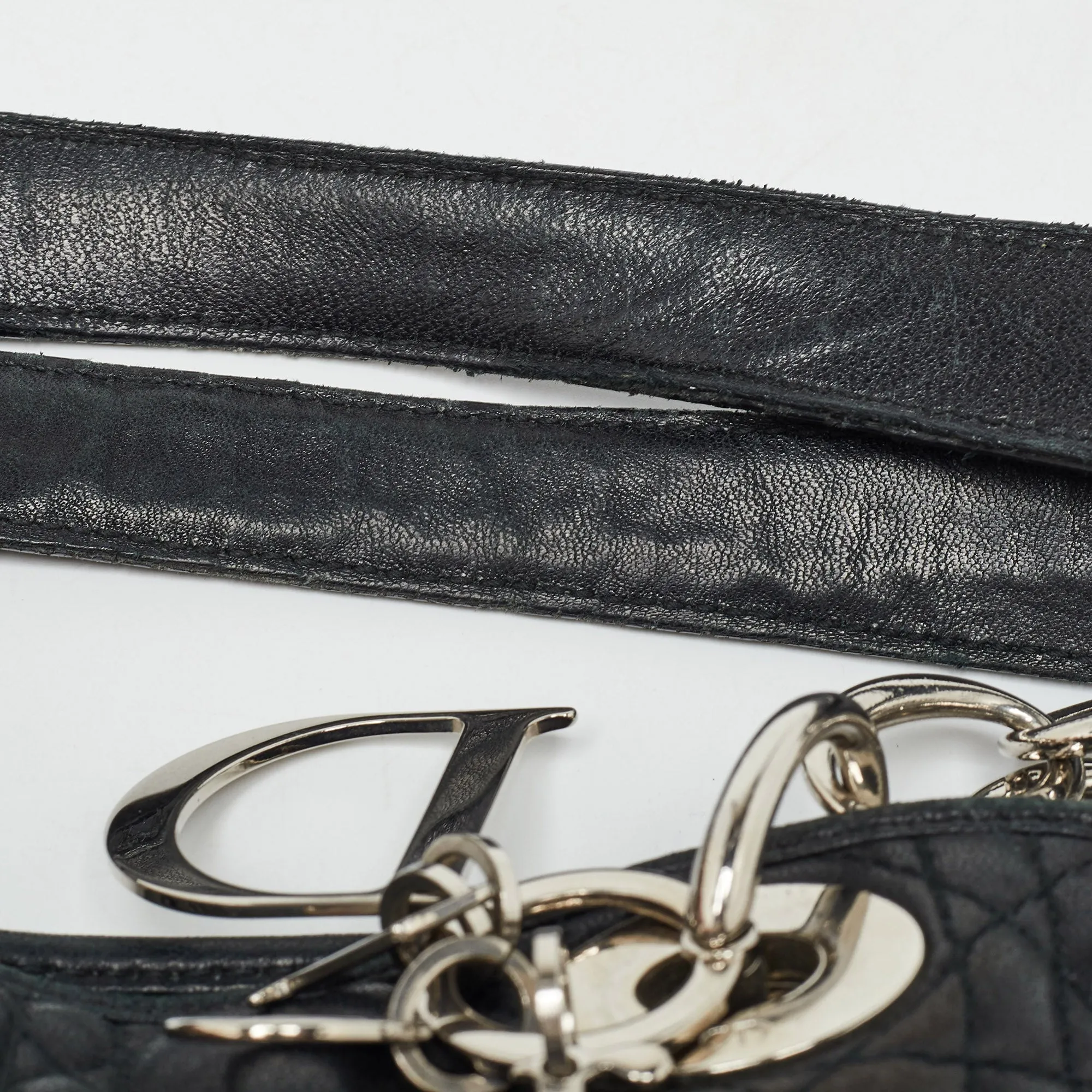 DIOR Black Cannage Quilted Leather Soft Lady  Tote
