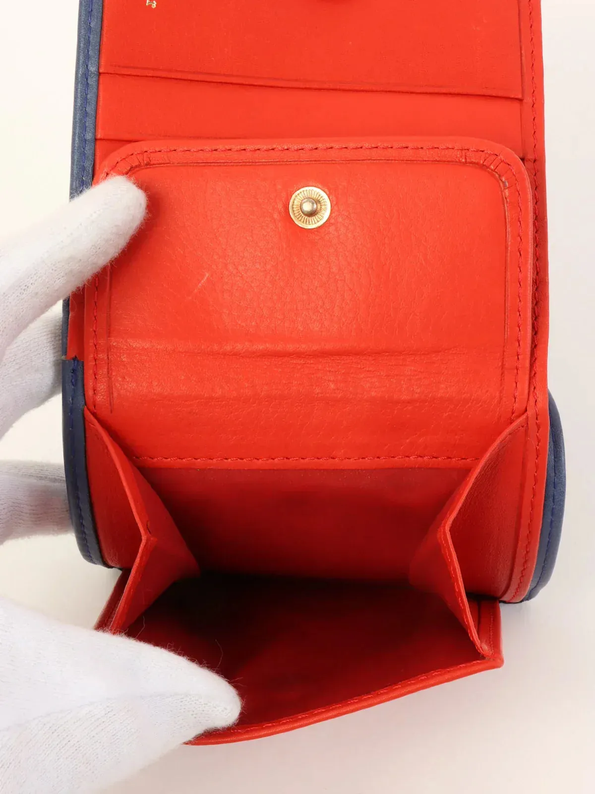 DIOR Logo Plate Wallet Blue