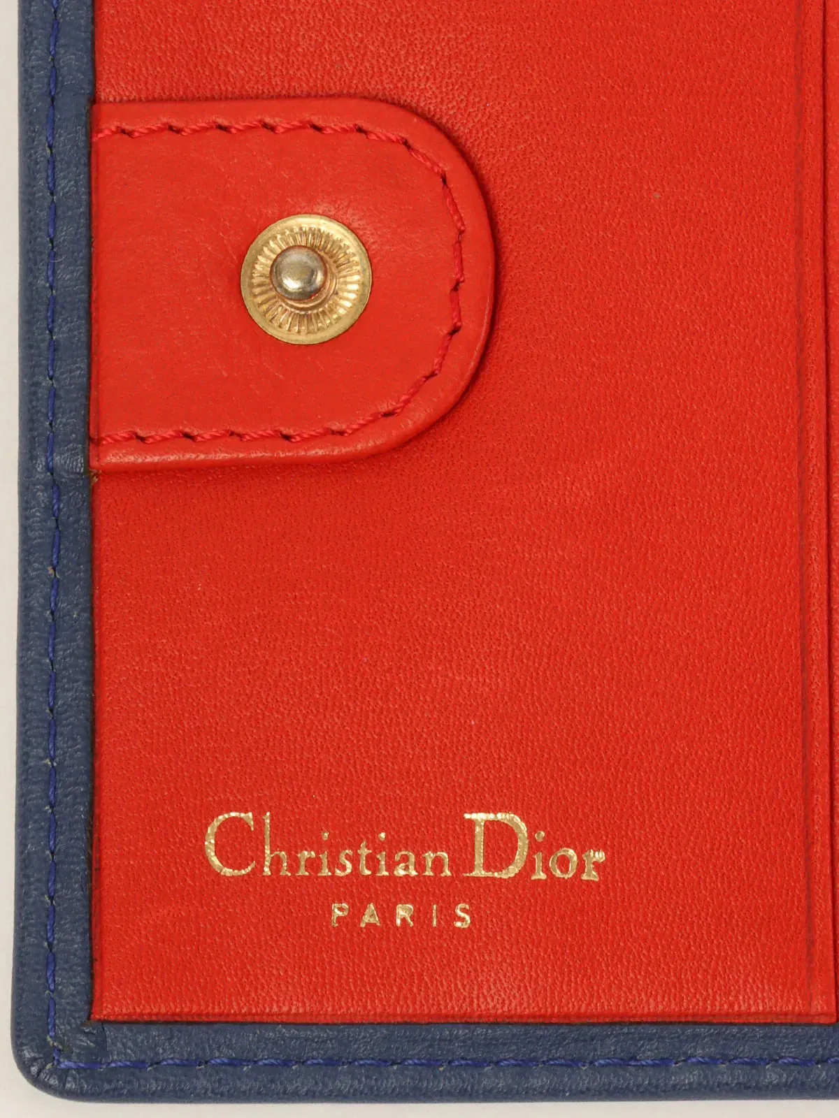 DIOR Logo Plate Wallet Blue
