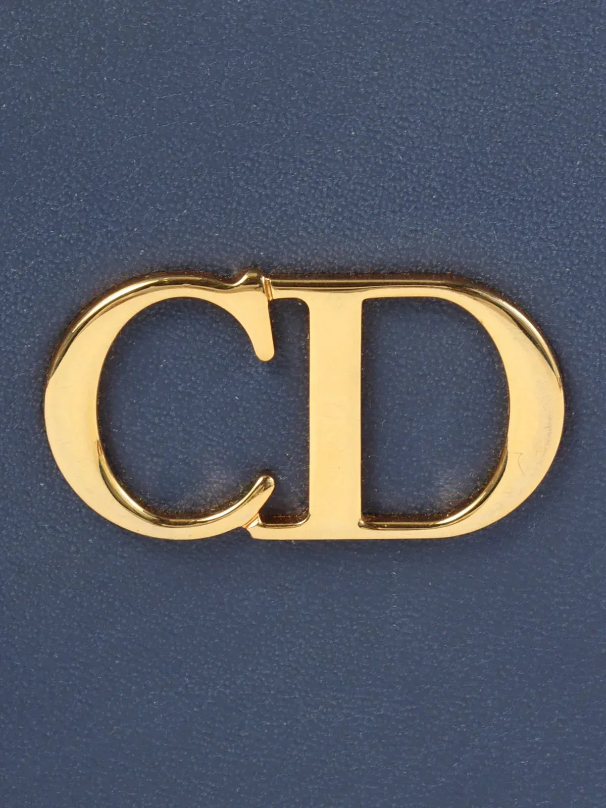 DIOR Logo Plate Wallet Blue