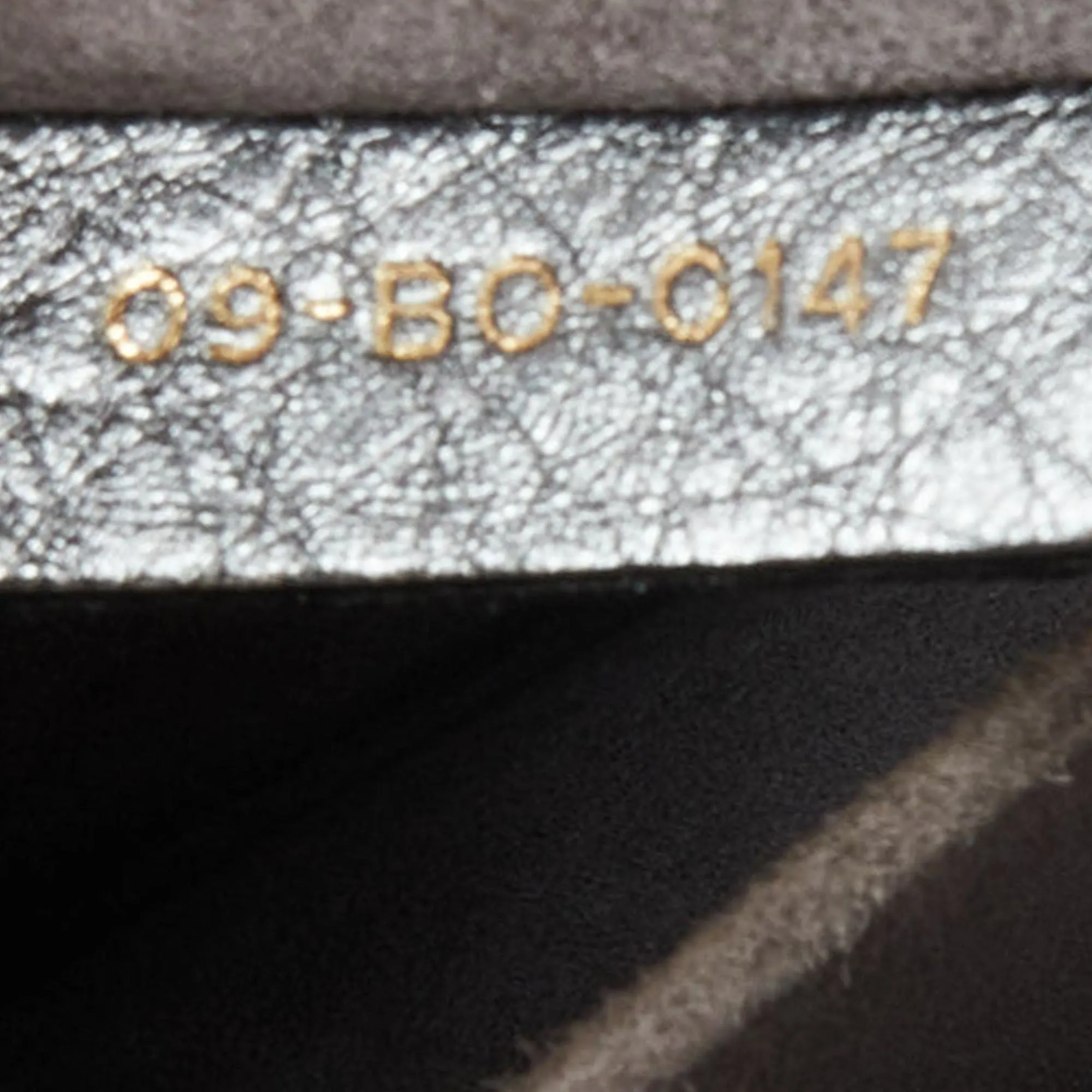 DIOR Metallic Leather Medium ama Flap Shoulder Bag