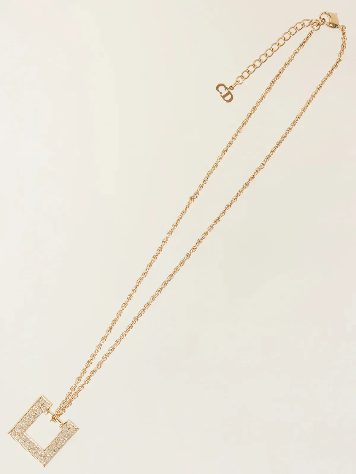 DIOR Square Logo Design Earring Sets Gold/Black/Rhinestone