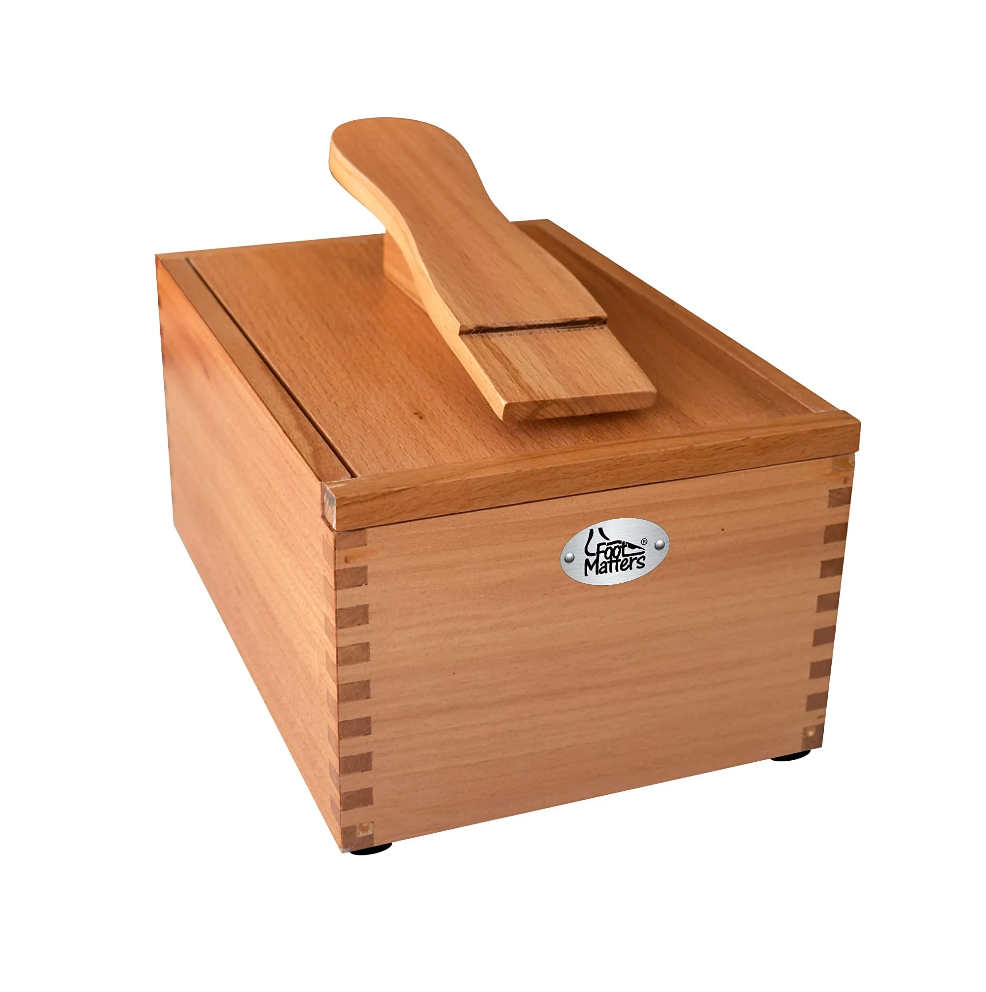 FootMatters Professional Shoe Shine Valet Kit - Includes Hardwood Boot & Shoe Care Box