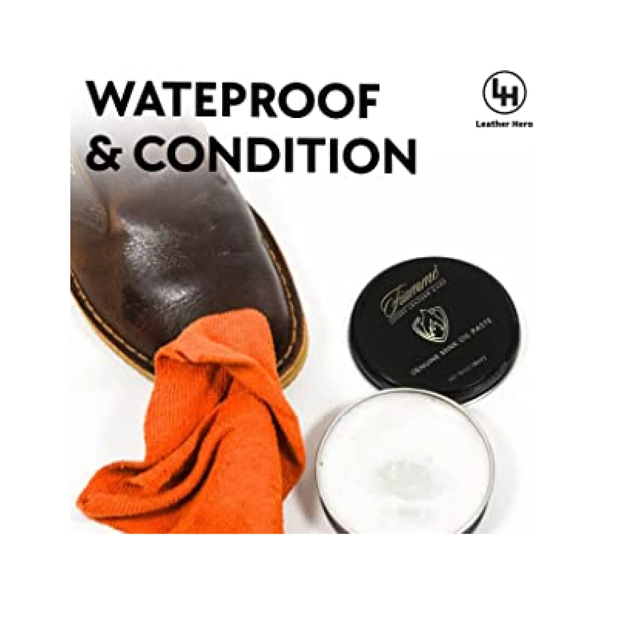 Genuine Mink Oil Paste - Shoe & Boot Leather Conditioner Cleaner Protector -100ml 4.16oz