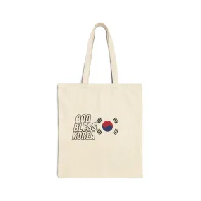 God bless Korea Cotton Canvas Tote Bag - StyleMZ