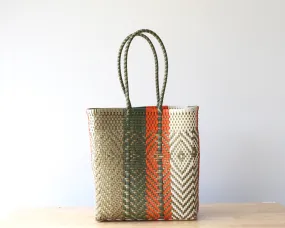 Green, Gold & Orange Handwoven Mexican Bag by MexiMexi