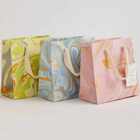 Hand Marbled Gift Bag - Pastels