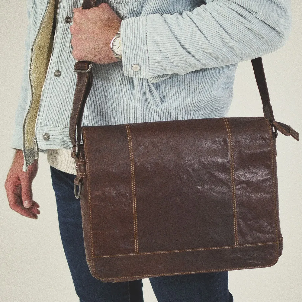 Jack Georges Voyager Full Size Messenger Bag Slate
