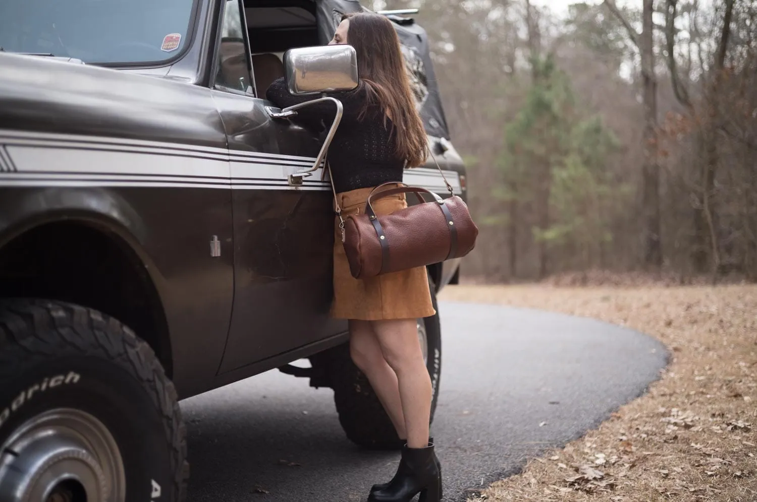 JANE LEATHER CROSSBODY - LARGE - WHISKY BISON