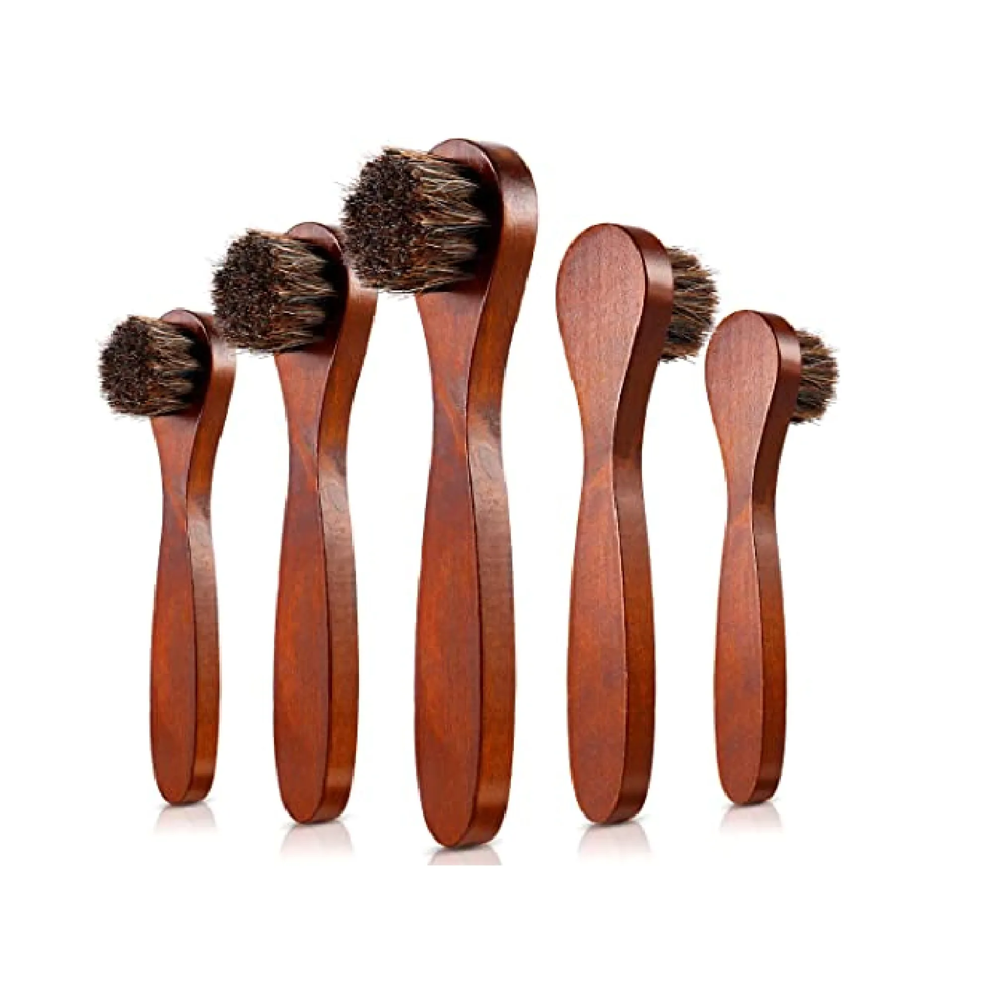 Jovitec 5 Pack Dauber Brush Shoes Polish Brush Horsehair