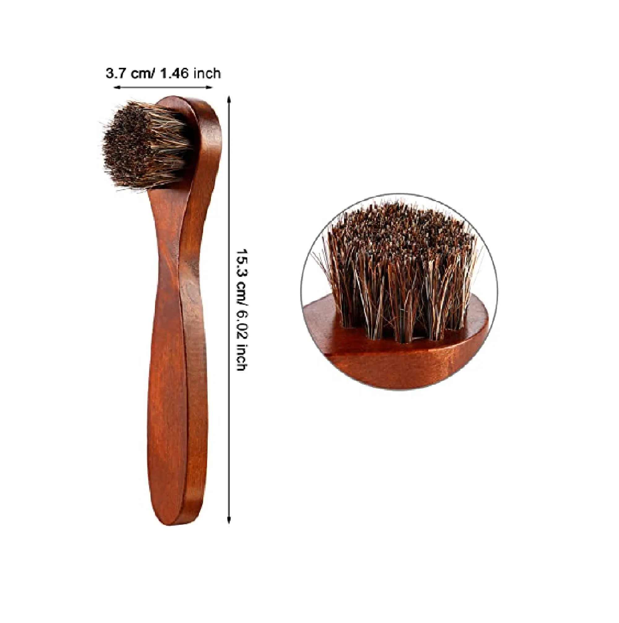 Jovitec 5 Pack Dauber Brush Shoes Polish Brush Horsehair