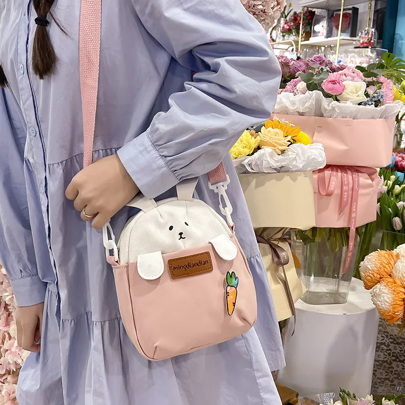 Kawaii Japanese Cartoon Rabbit Canvas Messenger Bag