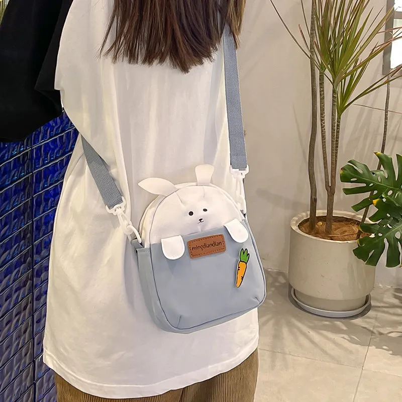 Kawaii Japanese Cartoon Rabbit Canvas Messenger Bag