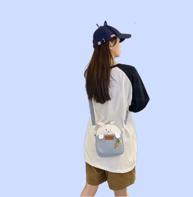 Kawaii Japanese Cartoon Rabbit Canvas Messenger Bag