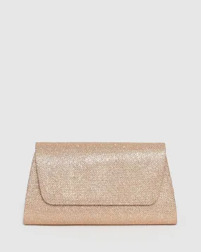 Leaha Evening Rose Gold Clutch Bag