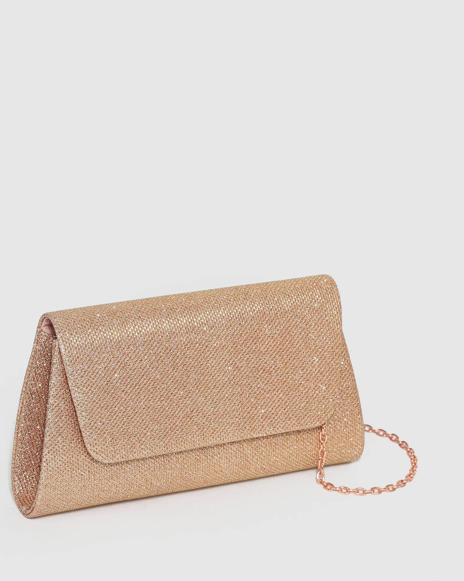 Leaha Evening Rose Gold Clutch Bag