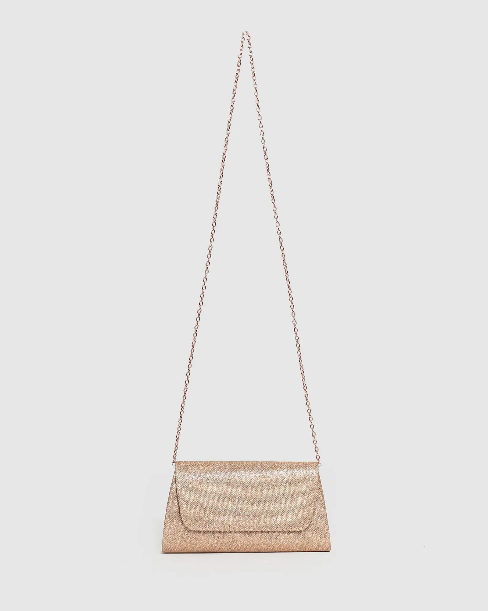 Leaha Evening Rose Gold Clutch Bag
