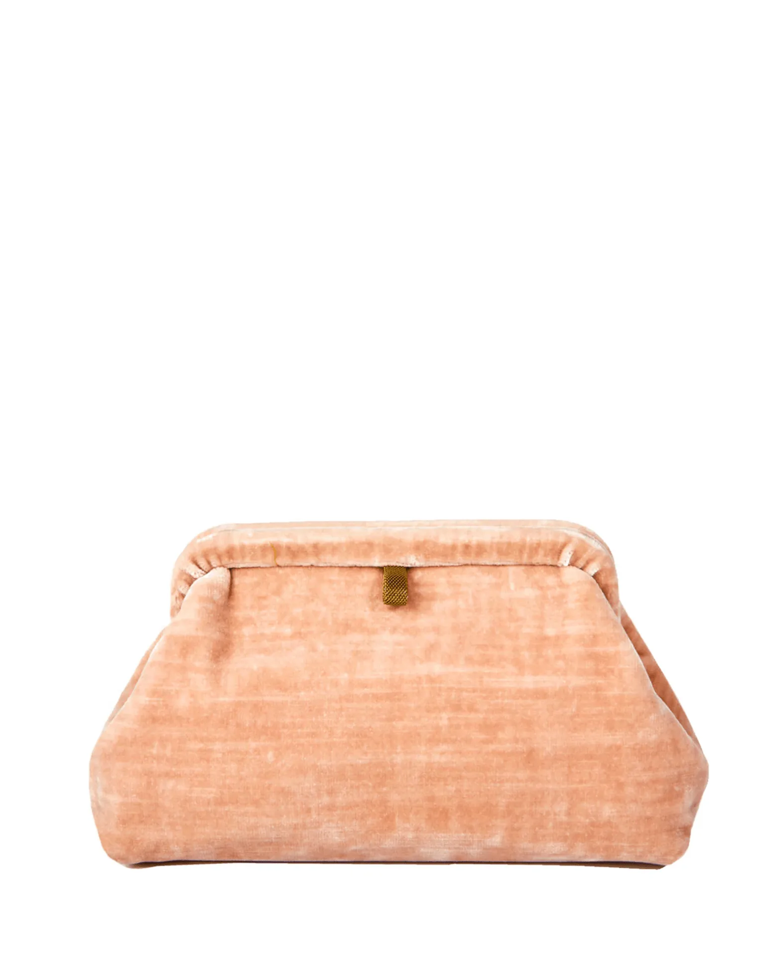 Liette Solid Velvet Clutch in Pale Pink