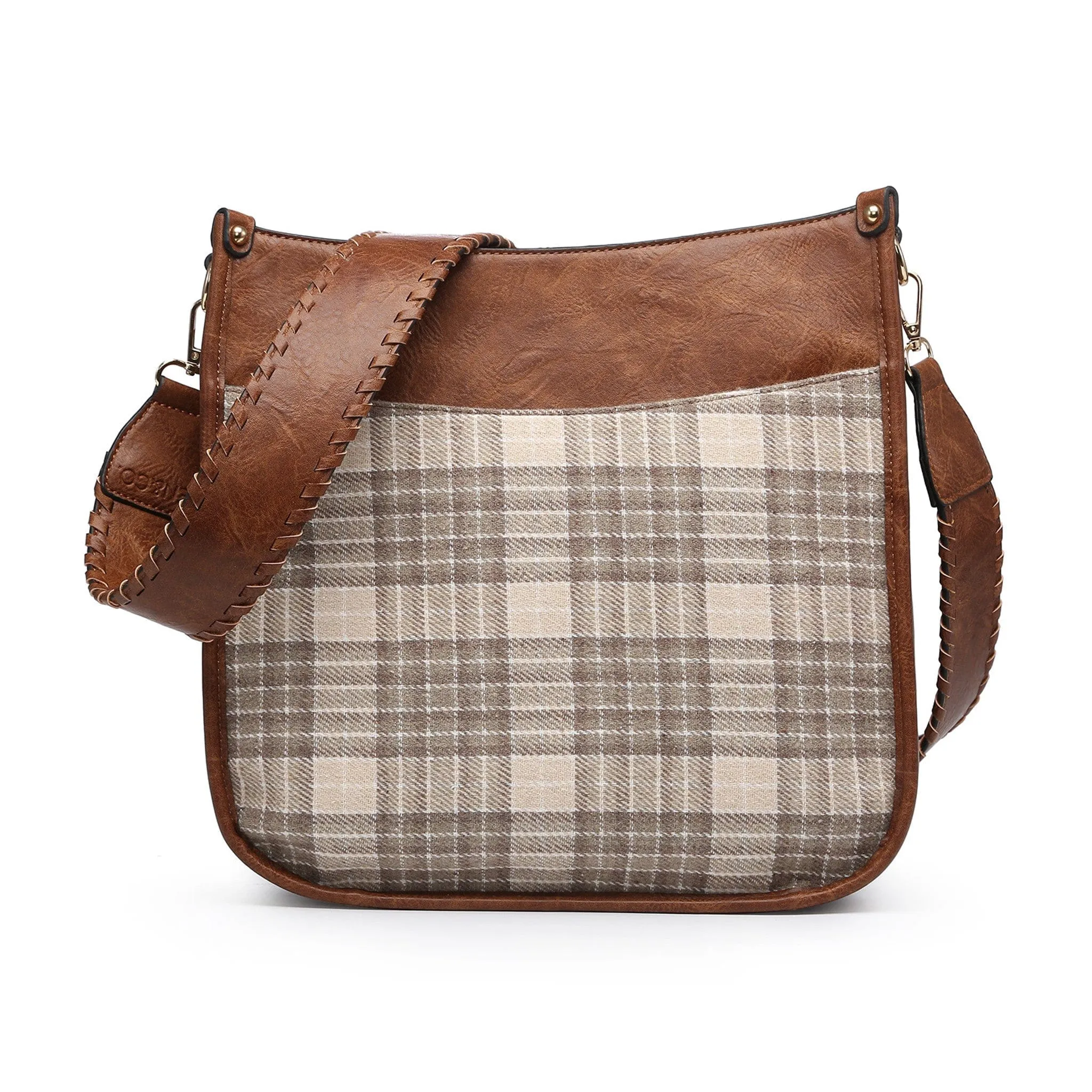 M1977PLD Plaid Crossbody
