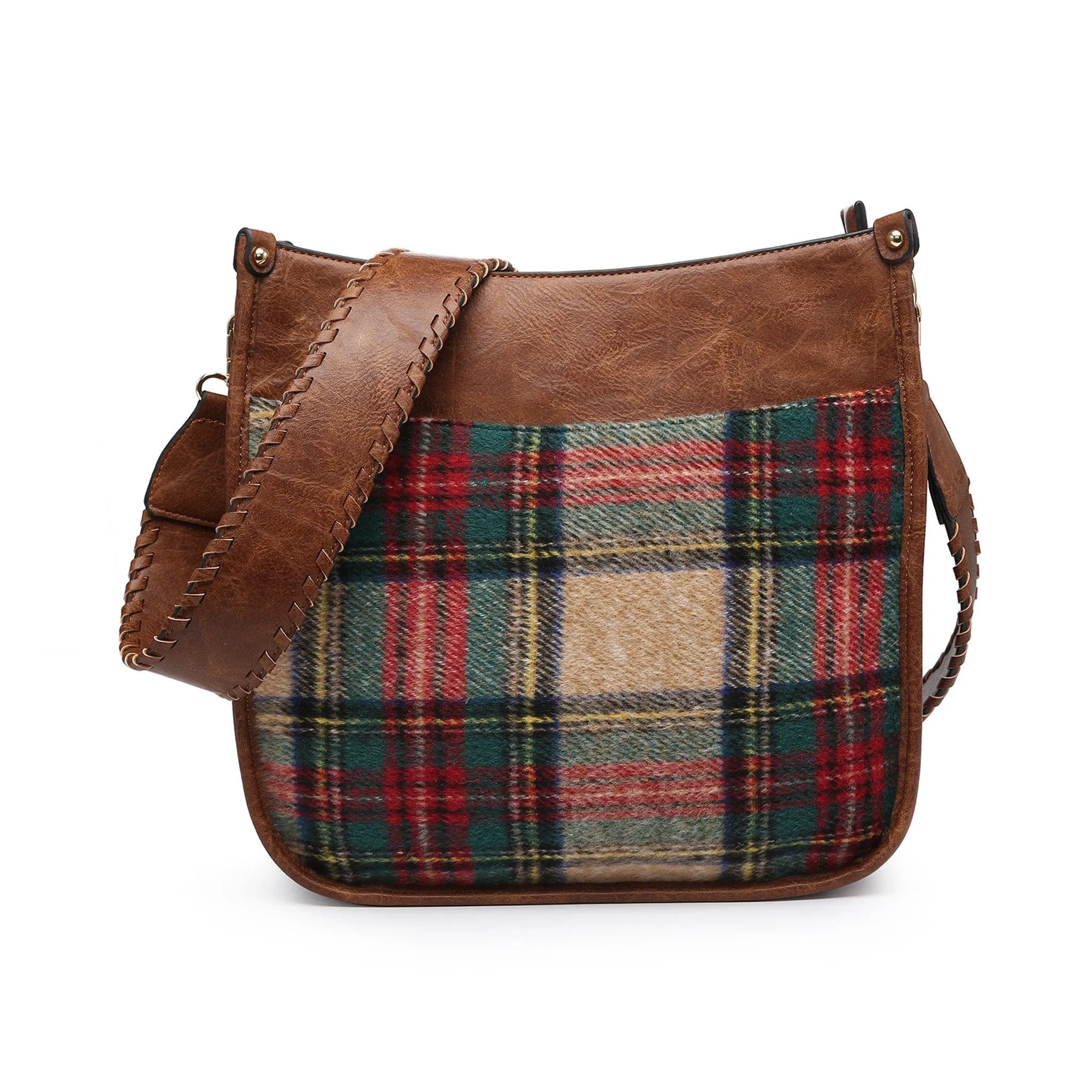 M1977PLD Plaid Crossbody