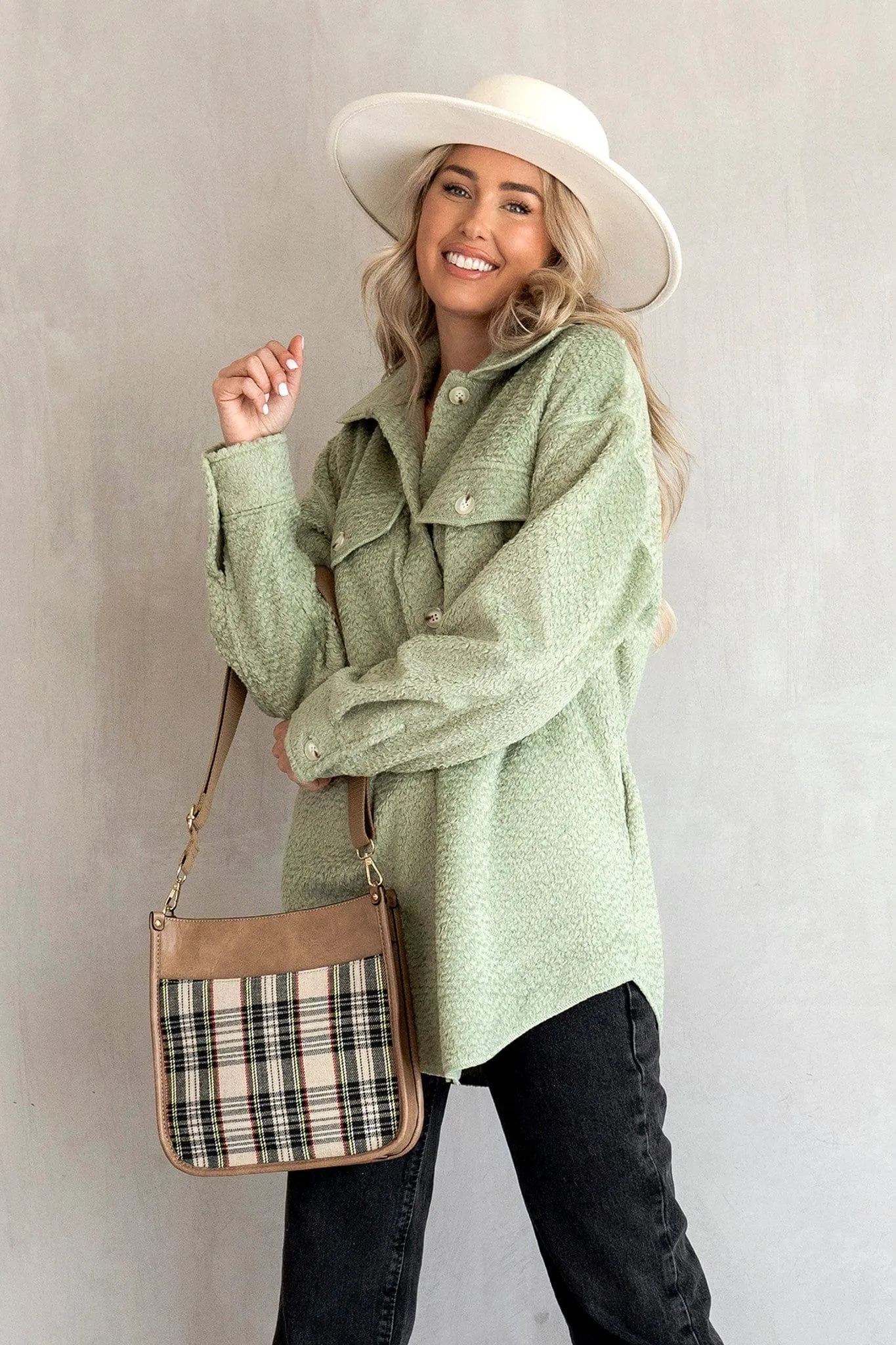 M1977PLD Plaid Crossbody