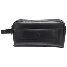 Mancini Double Compartment Top Zipper Toiletry Kit