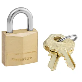 Master Lock 120KA-1A36 Solid Brass Body Padlock, 3/4" (19mm)