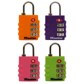 Master Lock 4684T TSA Approved Luggage Lock, Assorted, 2-Pack