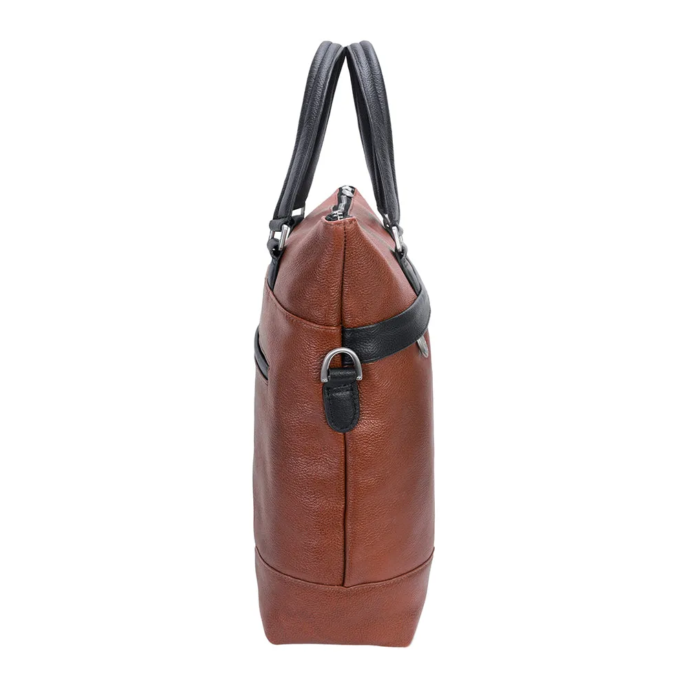 McKlein 15" Leather Two-Tone Laptop & Tablet Briefcase