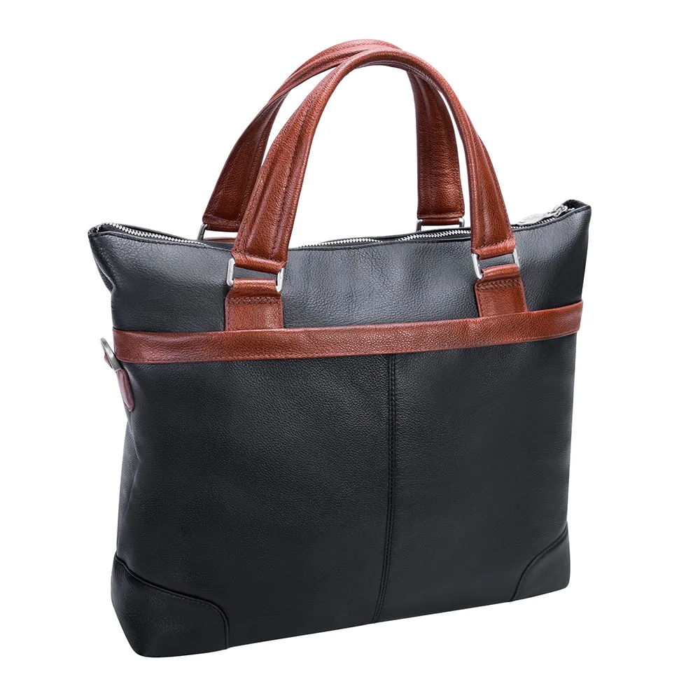 McKlein 15" Leather Two-Tone Laptop & Tablet Briefcase
