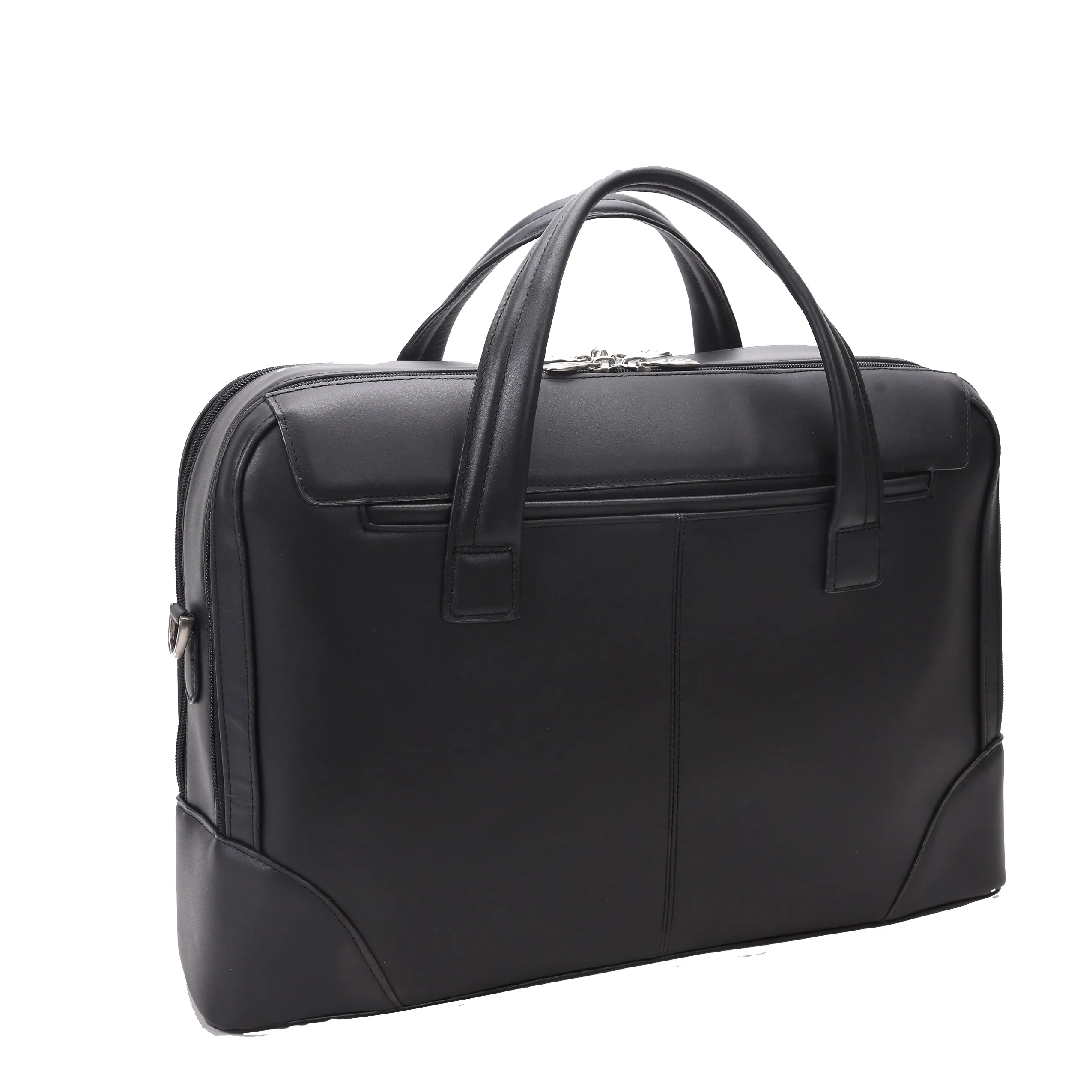 McKlein USA Harpswell 17" Leather Dual Compartment Laptop Briefcase Assorted Colors