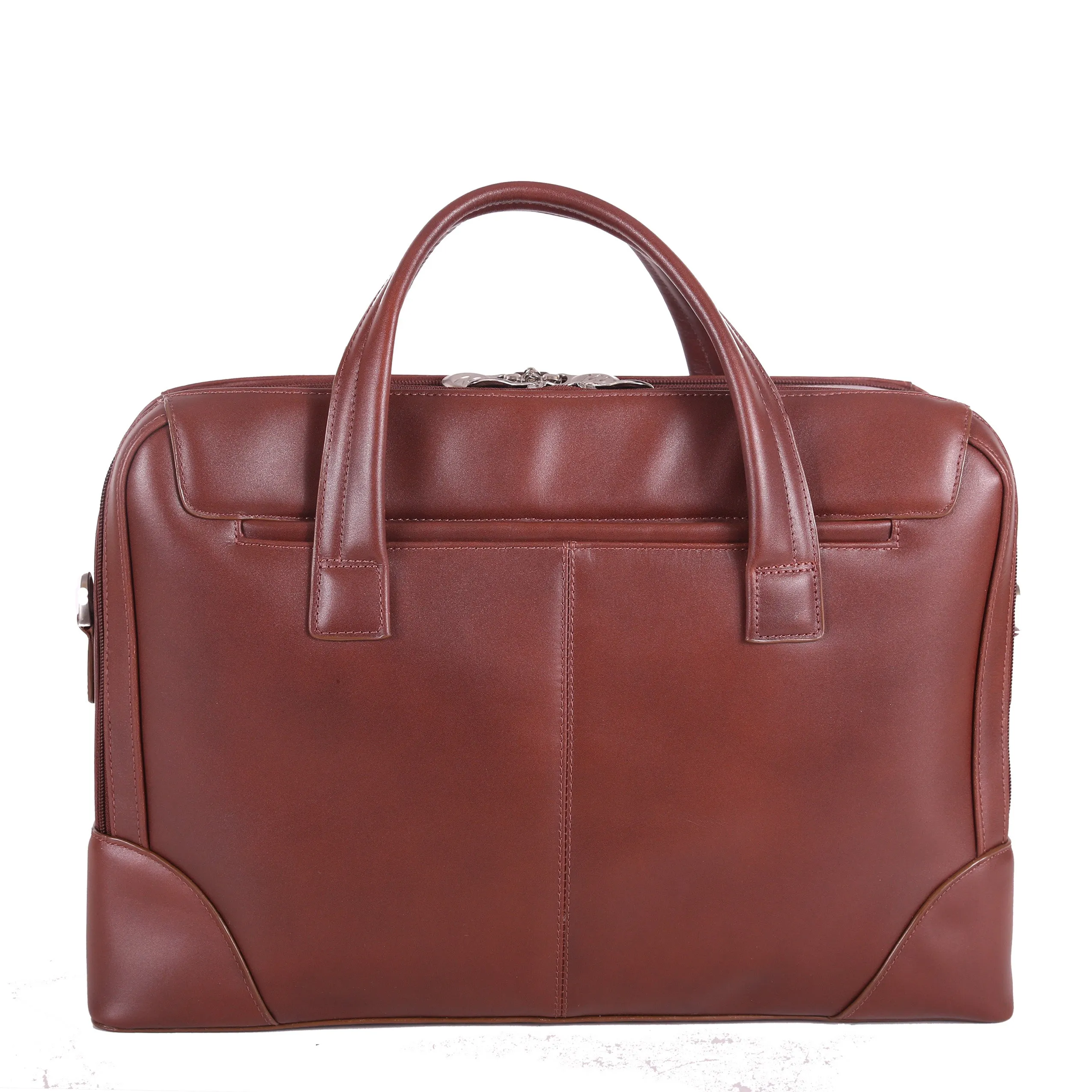 McKlein USA Harpswell 17" Leather Dual Compartment Laptop Briefcase Assorted Colors