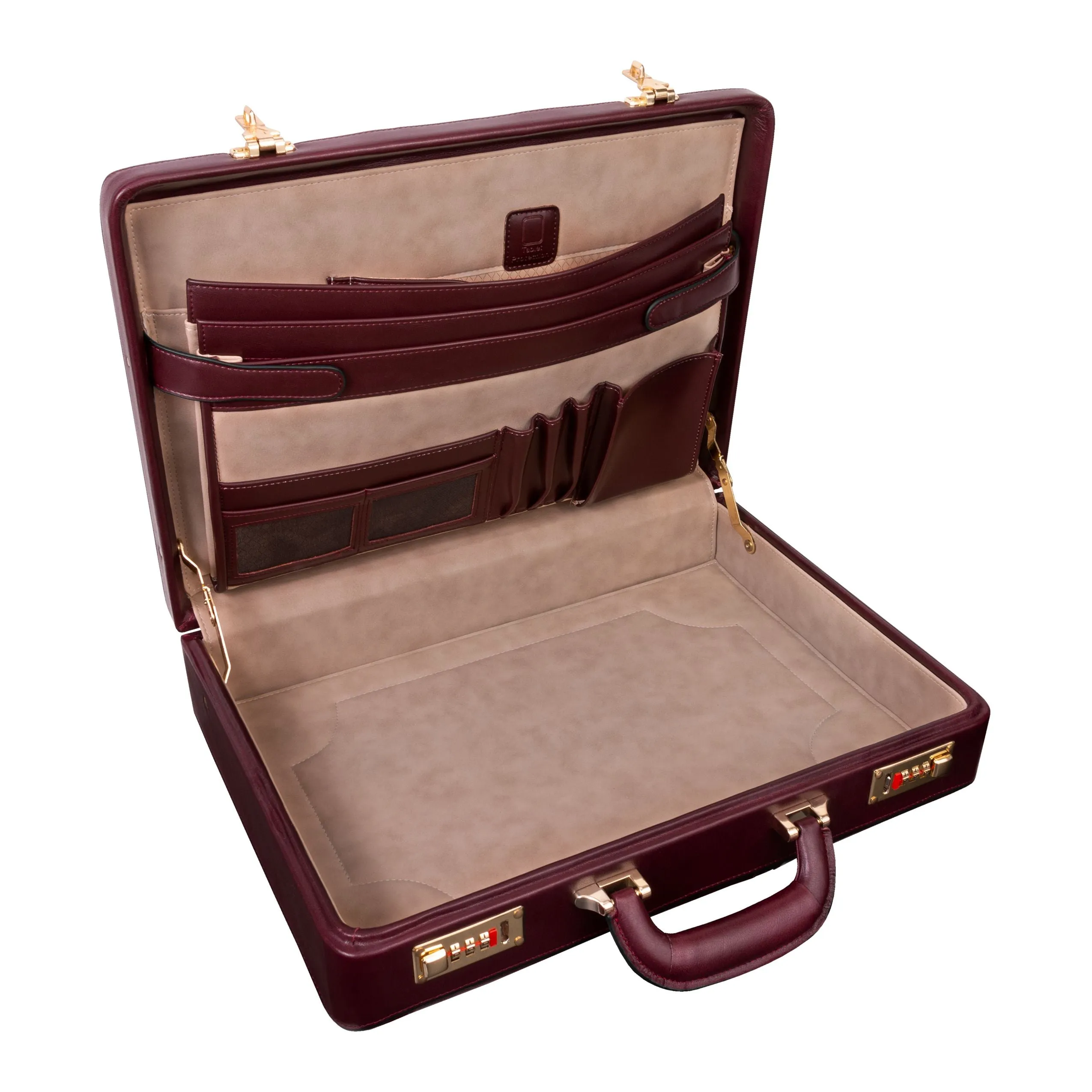 McKlein USA Lawson Leather Attache Case Assorted Colors