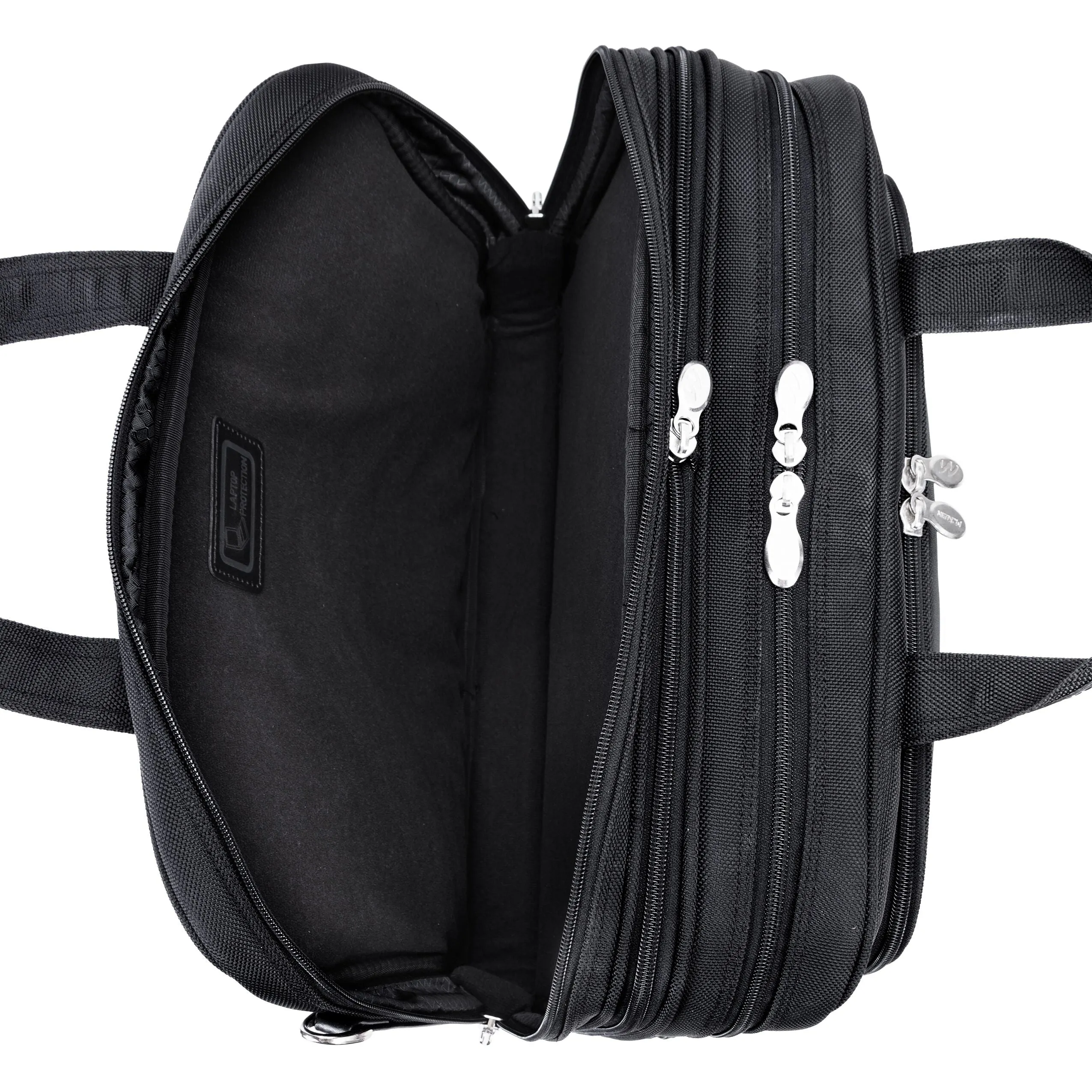 McKlein USA Pearson Expandable Double Compartment Briefcase Black