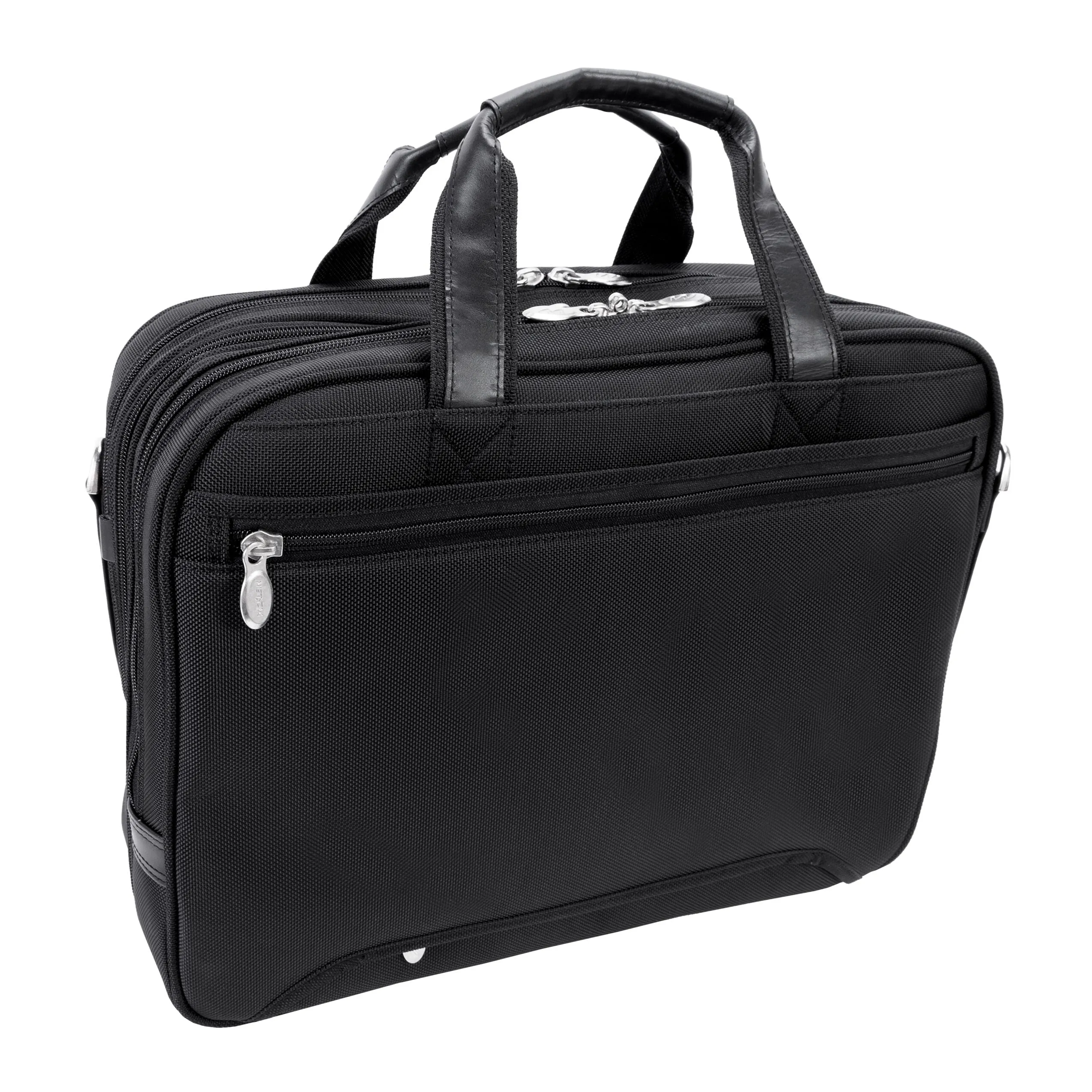 McKlein USA Pearson Expandable Double Compartment Briefcase Black
