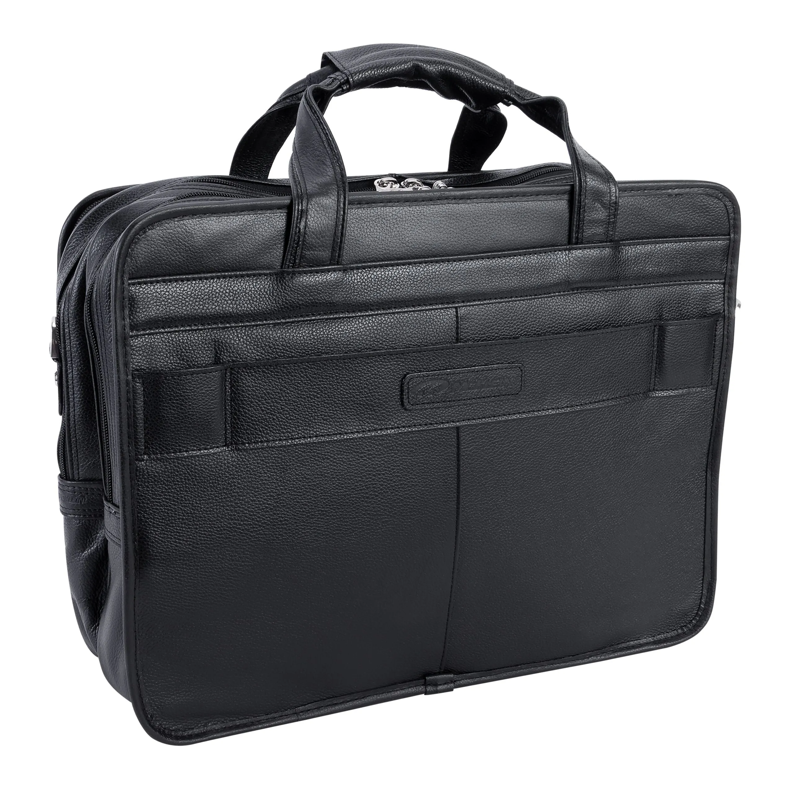 McKlein USA West Town 15.6" Leather Fly Through Checkpoint Friendly Detachable Wheeled Laptop Briefcase Assorted Colors