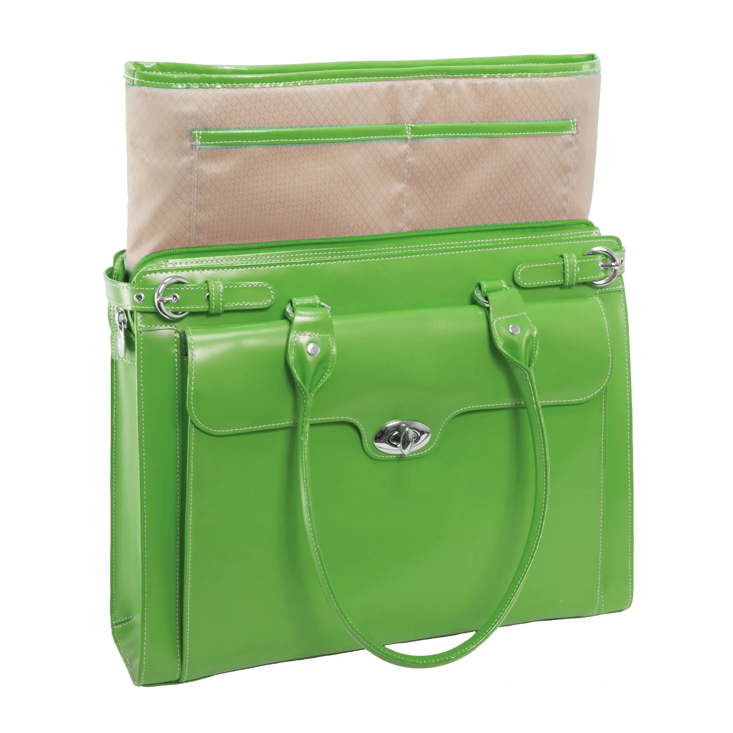 McKlein USA Winnetka 15.4" Leather Ladies' Laptop Briefcase with Removable Sleeve Assorted Colors