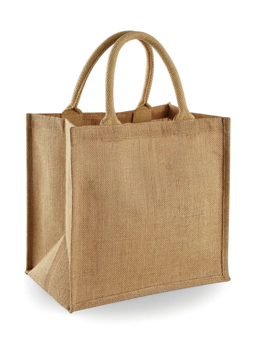 Medium Size Burlap Jute Tote Bags, Natural Totes with Handle