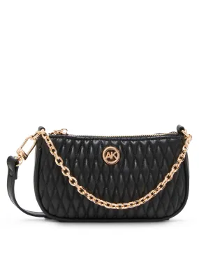 Mini Ruched Crossbody With Chain Swag