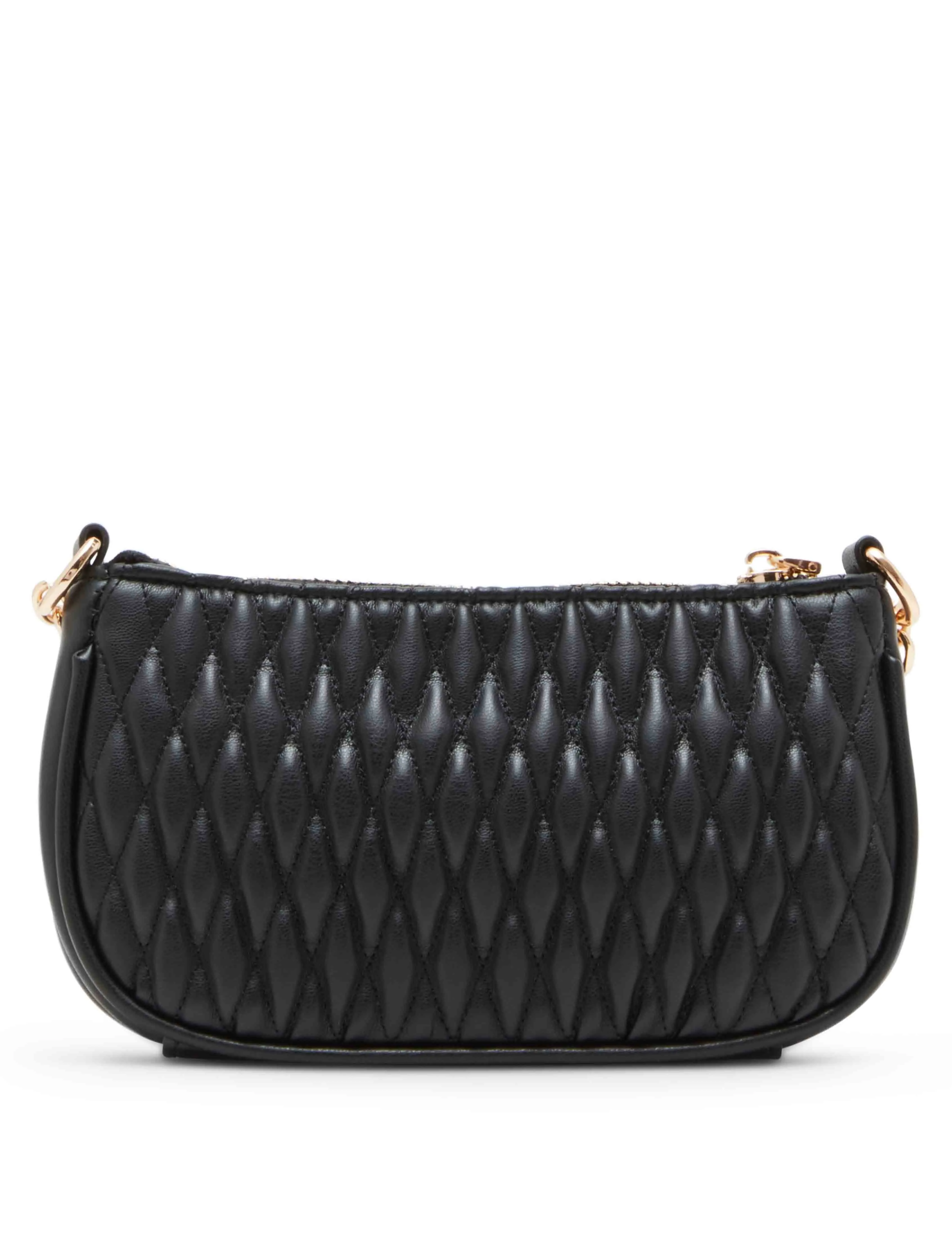 Mini Ruched Crossbody With Chain Swag