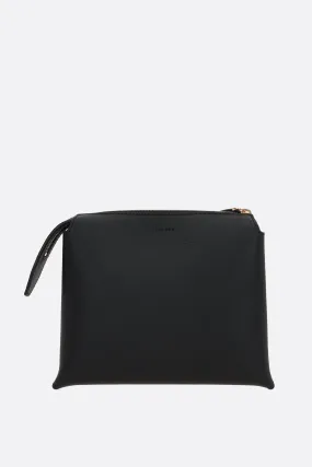 Mini Twin Grainy Leather Crossbody Bag