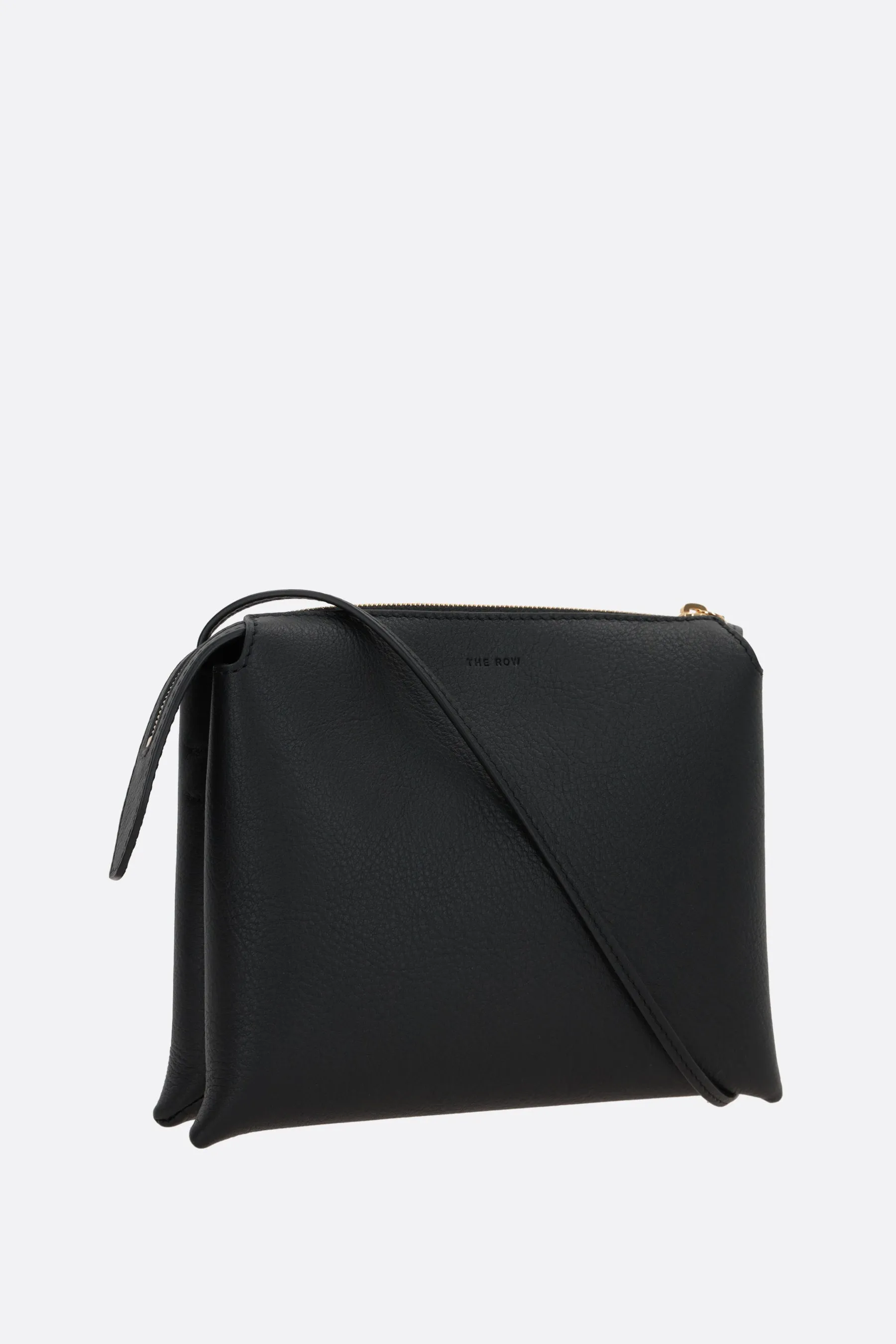 Mini Twin Grainy Leather Crossbody Bag