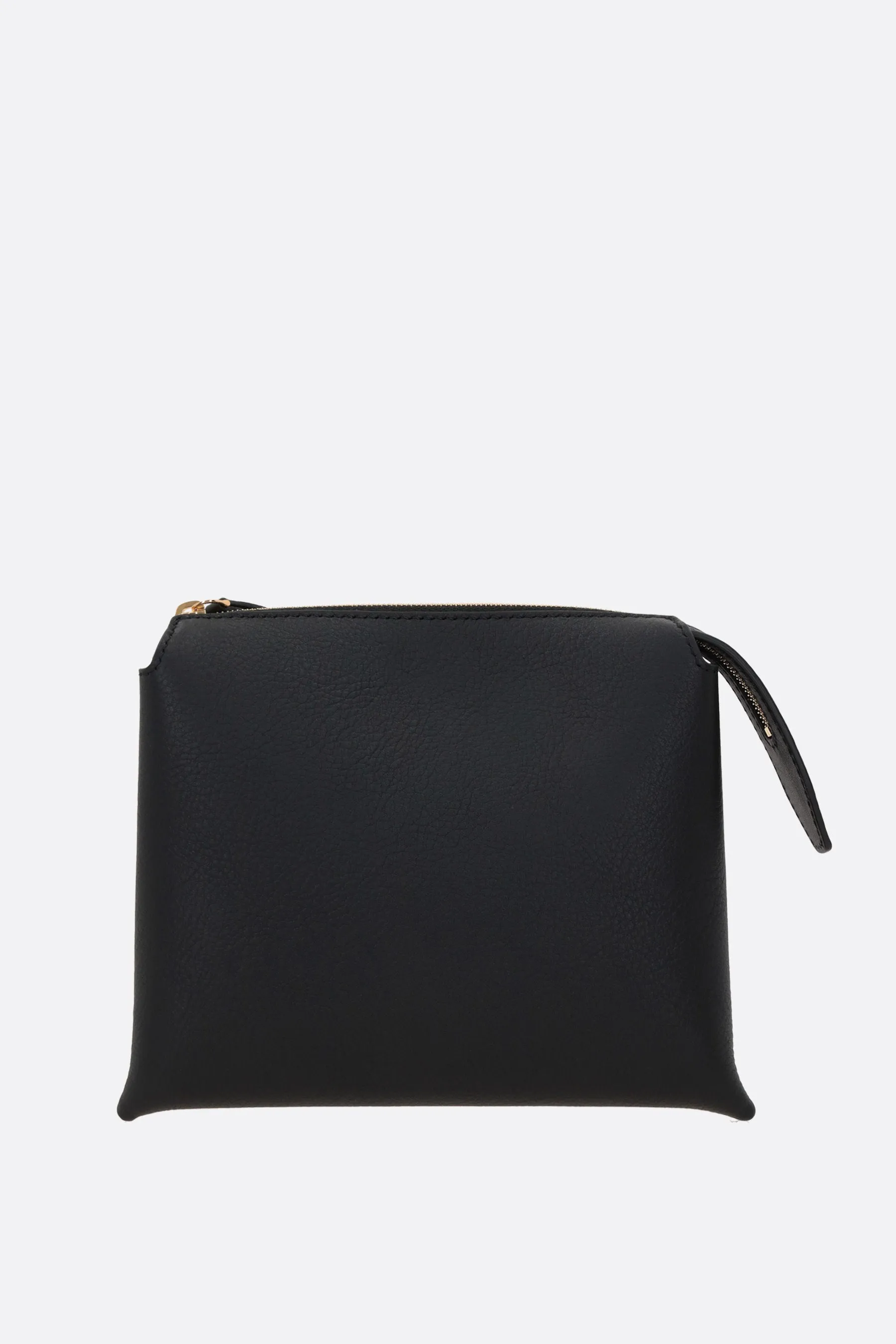 Mini Twin Grainy Leather Crossbody Bag