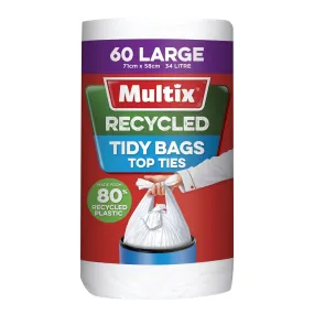 Multix Recycled Kitchen Tidy Bag Large 60 Pack